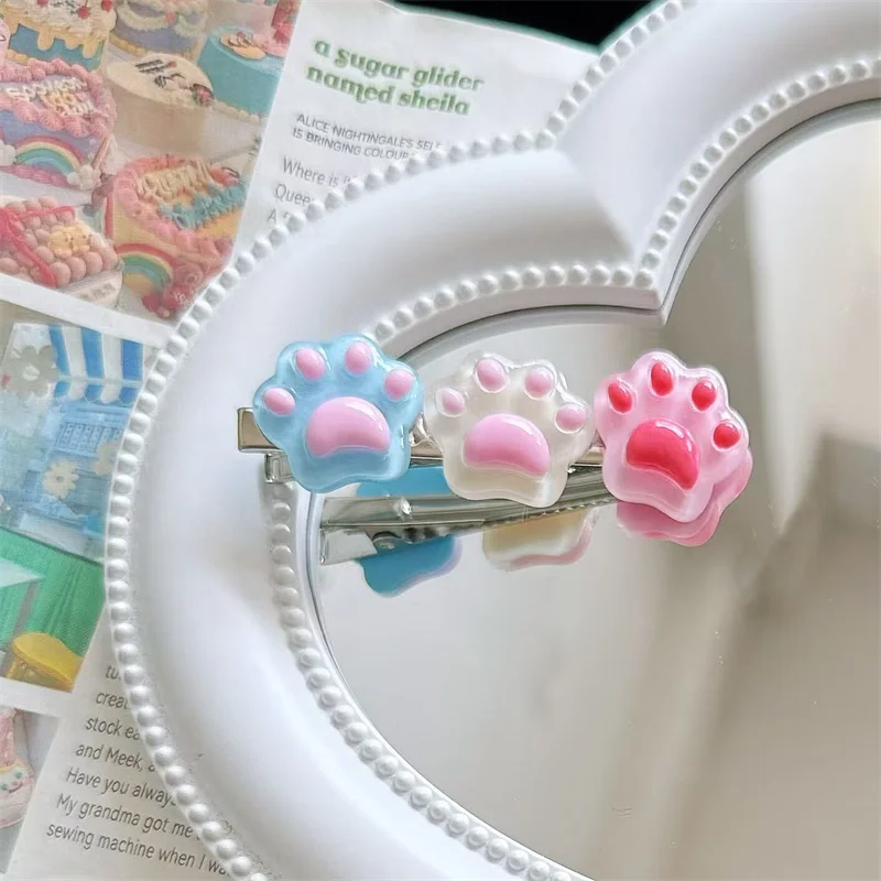 Cartoon  Pet Cat\'s Paw Hairpins Pet Dog Bows Hair Clips for Puppy Dogs Cat Yorkie Teddy Pet Hair Decor Pet Supplies