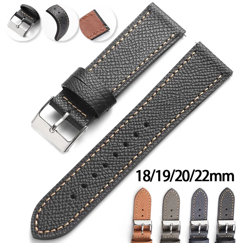 18mm 19mm 20mm 22mm 빈티지 가죽 스트랩 세이코용 소가죽 시계 밴드 퀵 릴리스 유니버설 교체용 소프트 스포츠 팔찌