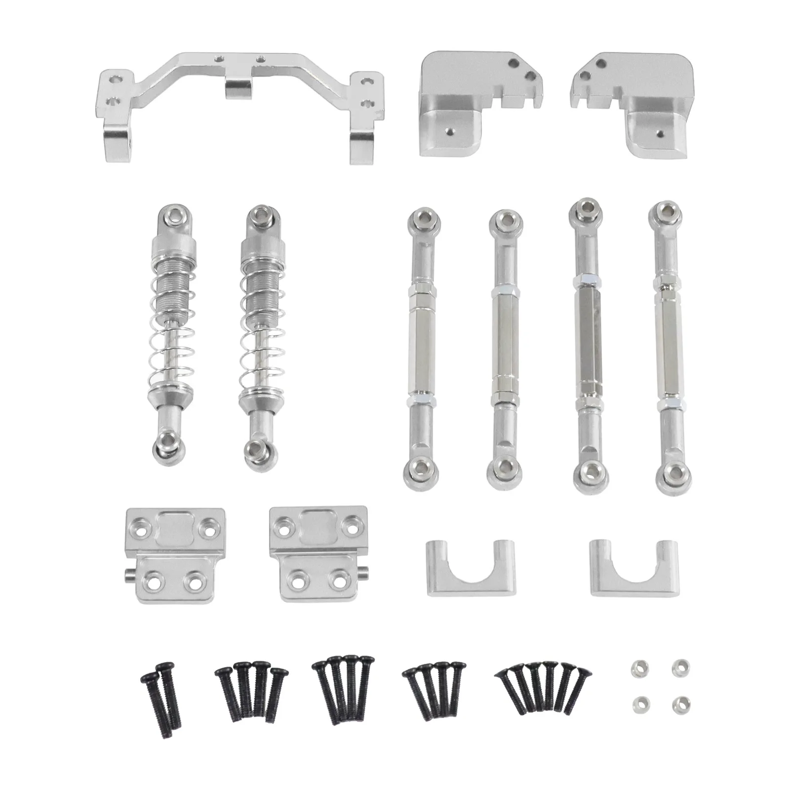 MN82 Rear 4 Link Conversion Kit, Rear 4 Link Fixed Block, Rear Portal Axle Set With Oil Shock / Front Rear Tie Rod Shock Absorbe