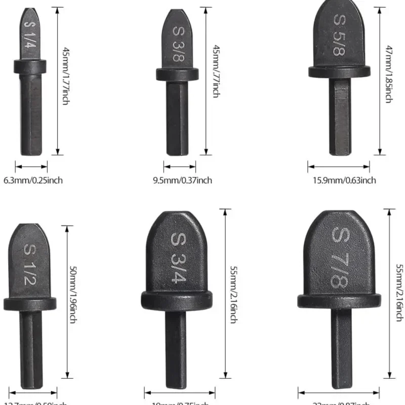 5/6PCS Expander Imperial Tube Pipe Expander Support for Air Conditioner Conditioning Swaging Tool 7/8 3/4 5/8 1/2 3/8 1/4 Inch