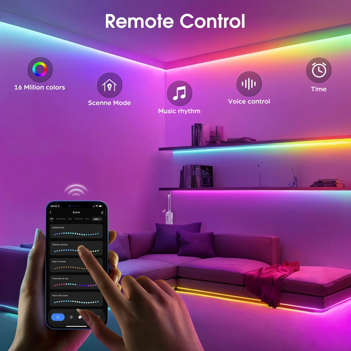 Tuya Smart Life WiFi RGBIC LED diody na wstążce COB WS2811 IC RGB adresowalny taśma neonowa pokój gier wystrój Ambient lampa Alexa Google