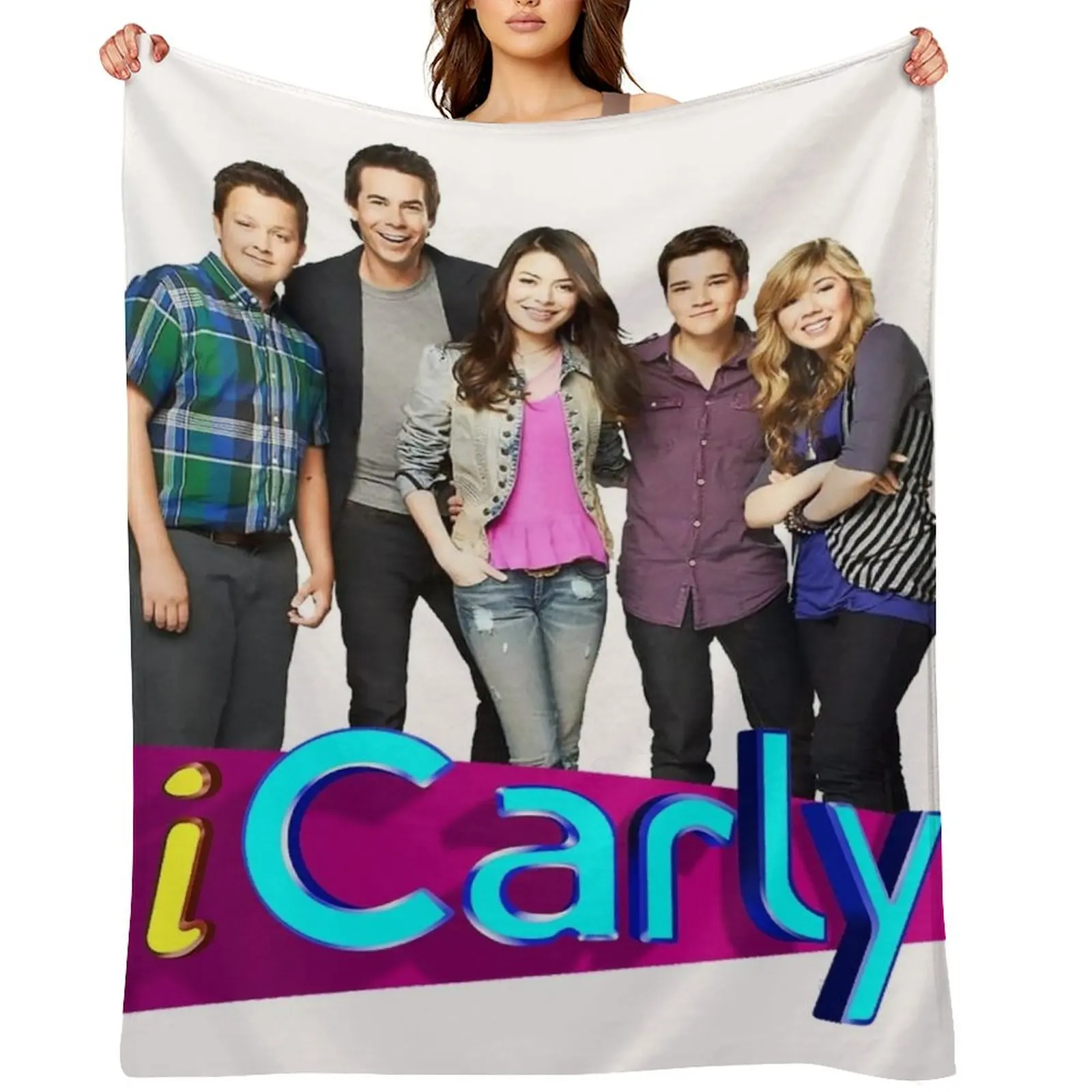 

ICarly Nice friends Throw Blanket Extra Large Throw Custom For Sofa Thin Loose Blankets