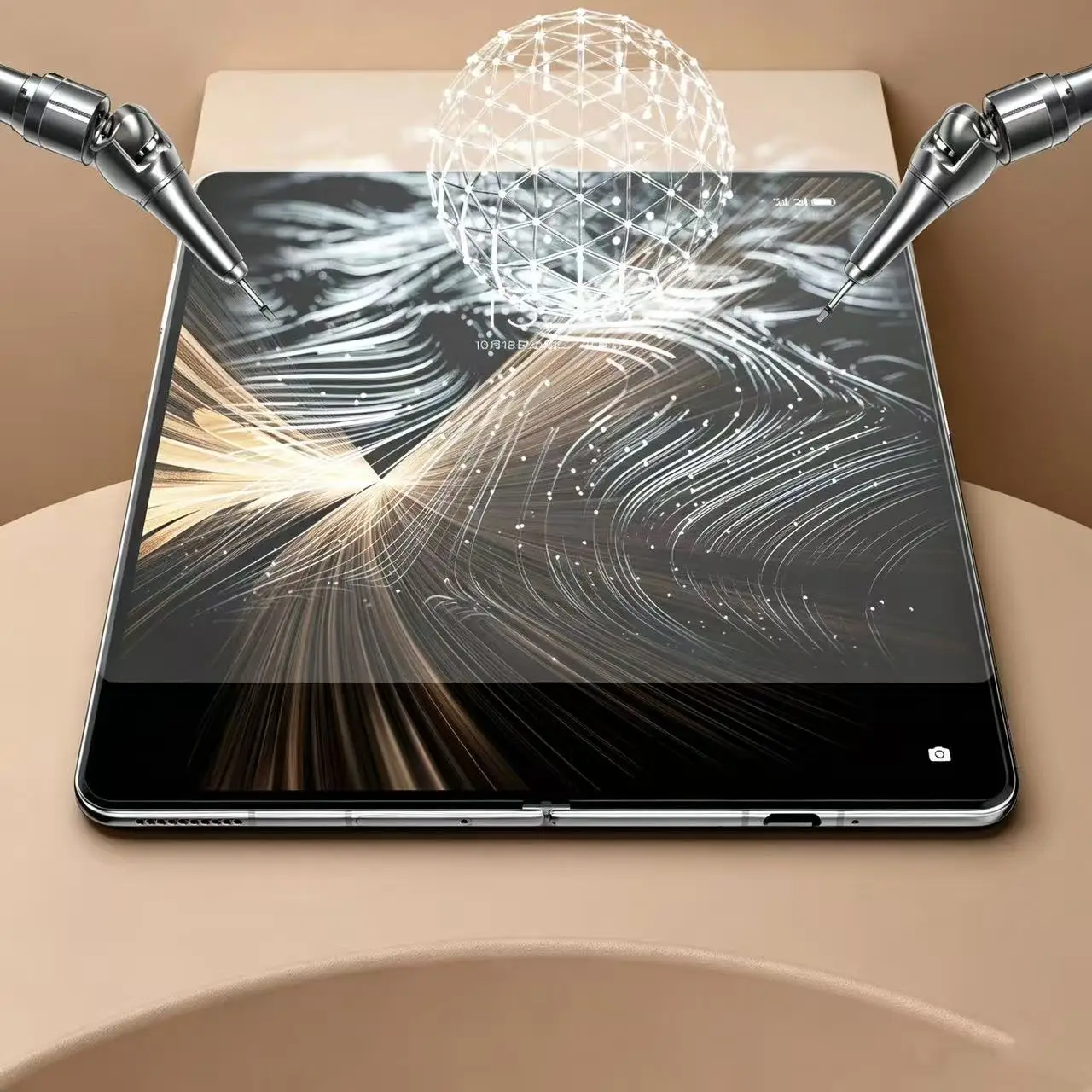 Samsung Galaxy Z Fold7/6/5/4/3 Z Flip3/6/7 – naklejka na wewnętrzny zawias, folia ochronna na ekran z hydrożelową powłoką HD, elastyczna folia z TPU do Galaxy Z. — zdjęcie produktu 4