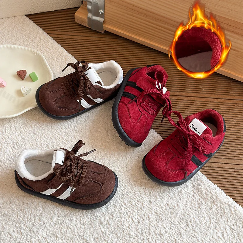 الأطفال أحذية قطنية غير رسمية خريف شتاء 2025 جديد بنين بنات أحذية رياضية الرجعية الاطفال عدم الانزلاق الدافئة أفخم موضة أحذية رياضية #1