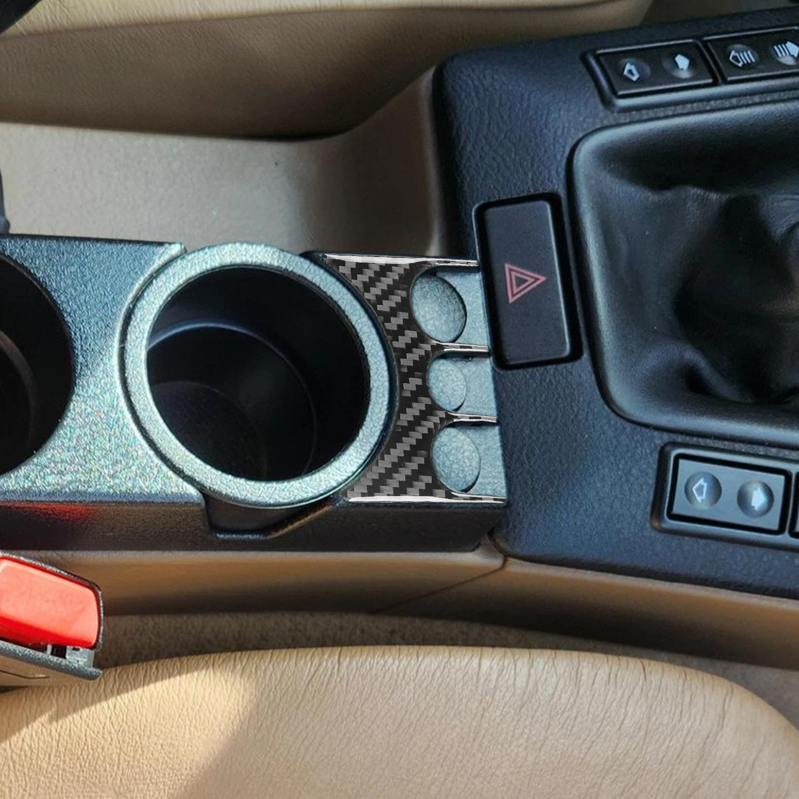 Real Carbon Fiber Car Accessories Center Console Decorative Trim Cover Soft Sticker For BMW E36 3 Series/M3 1994 1995 1996 view 2