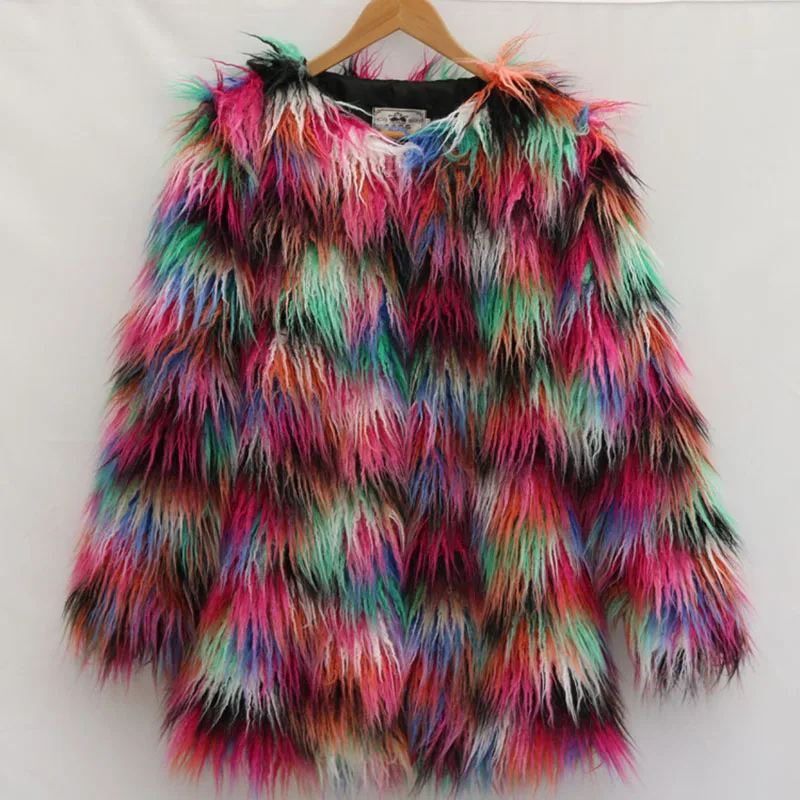 Abrigo de piel de alta calidad, abrigo de piel de zorro de imitación, nuevo temperamento de invierno, lana de playa de imitación, abrigo de piel para mujer H610