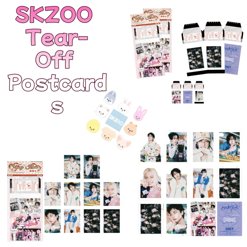 

Аниме-мерч SKZOO: милые отрывные карточки Stray Kids (10 шт.), отрывные фото-карточки Polaroid, DIY отрывные мини-открытки