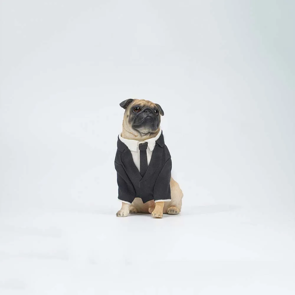 

JXK JXK018 масштаб 1/6, имитация собаки, смола, мопс, черный костюм, версия, модель маленькой собаки, украшения для 12-дюймовой экшн-фигурки, реквизит для сцены