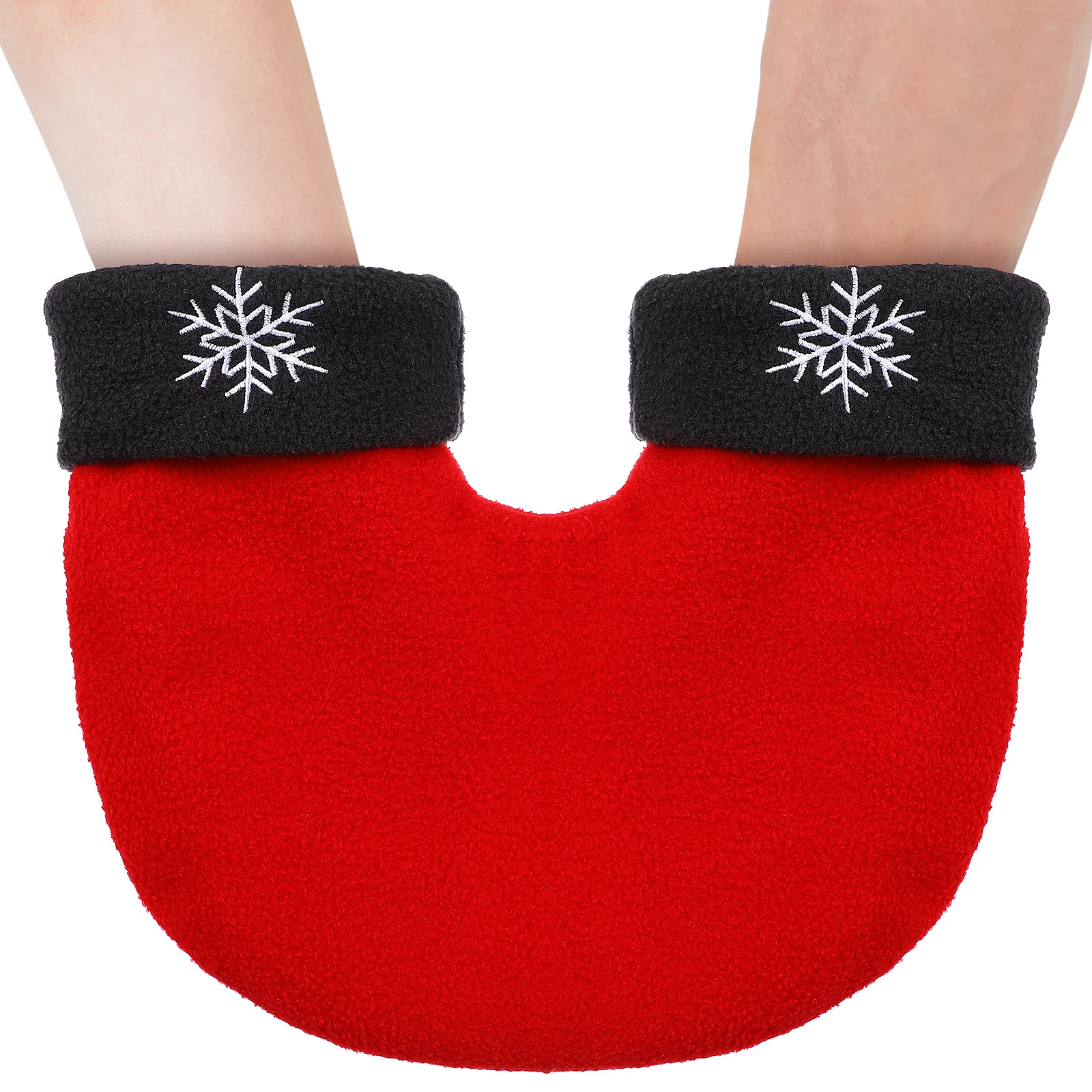 3 Buah Sarung Tangan Pasangan Bulu Polar Tebal Hangat Musim Dingin untuk Pasangan, Hadiah Natal Romantis, Sarung Tangan Pasangan Merah