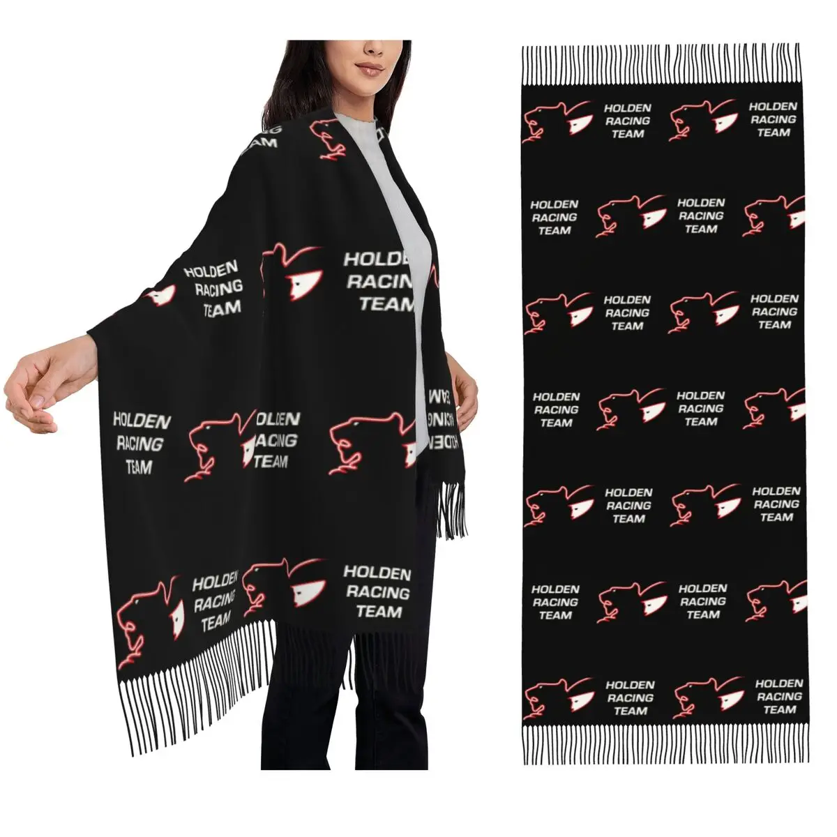 

Holden Logo Scarf Tassel Scarves Women Soft Warm Shawls and Wraps Long Fall Winter Shawl Wrap