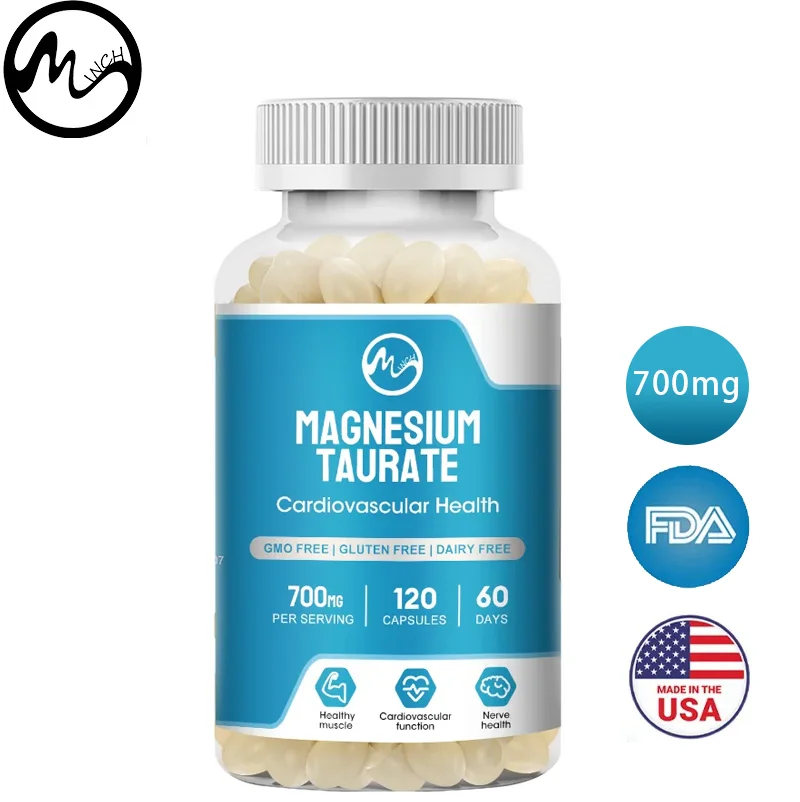 Minch Magnesium Taurate Capsules Relieve Twitches Tremors Muscle Cramps Extreme Fatigue And Headaches Regulate Sleep