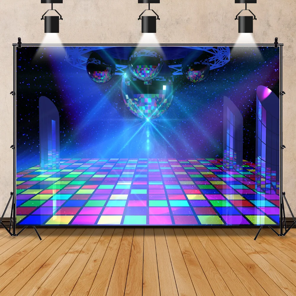 Laeacco Stage Backdrops Music Show Shiny Spotlight Speaker Party Child Portrait Photographic Backgrounds Photocall Photo Studio