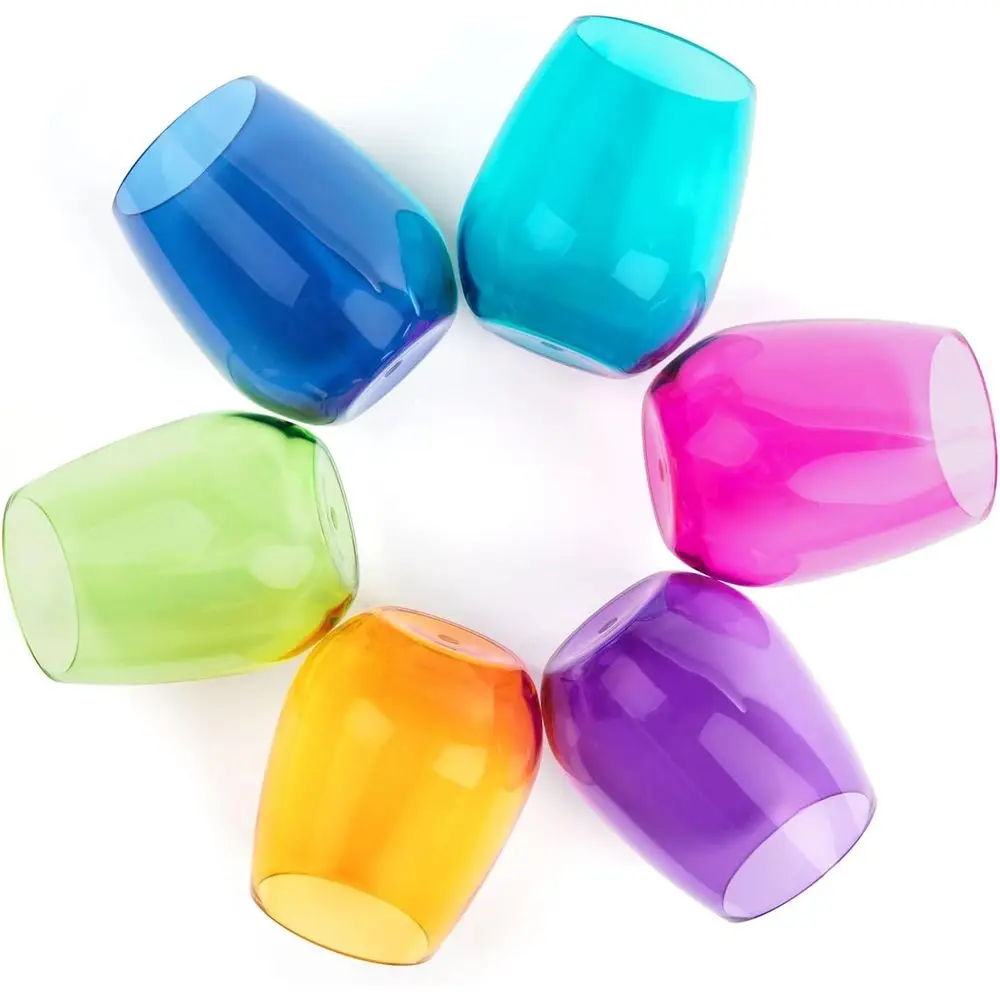 

Небьющиеся бокалы для вина – прочный набор из 6 акриловых бокалов, элегантные бокалы для улицы, пластиковые фужеры для шампанского, бокалы для маргариты