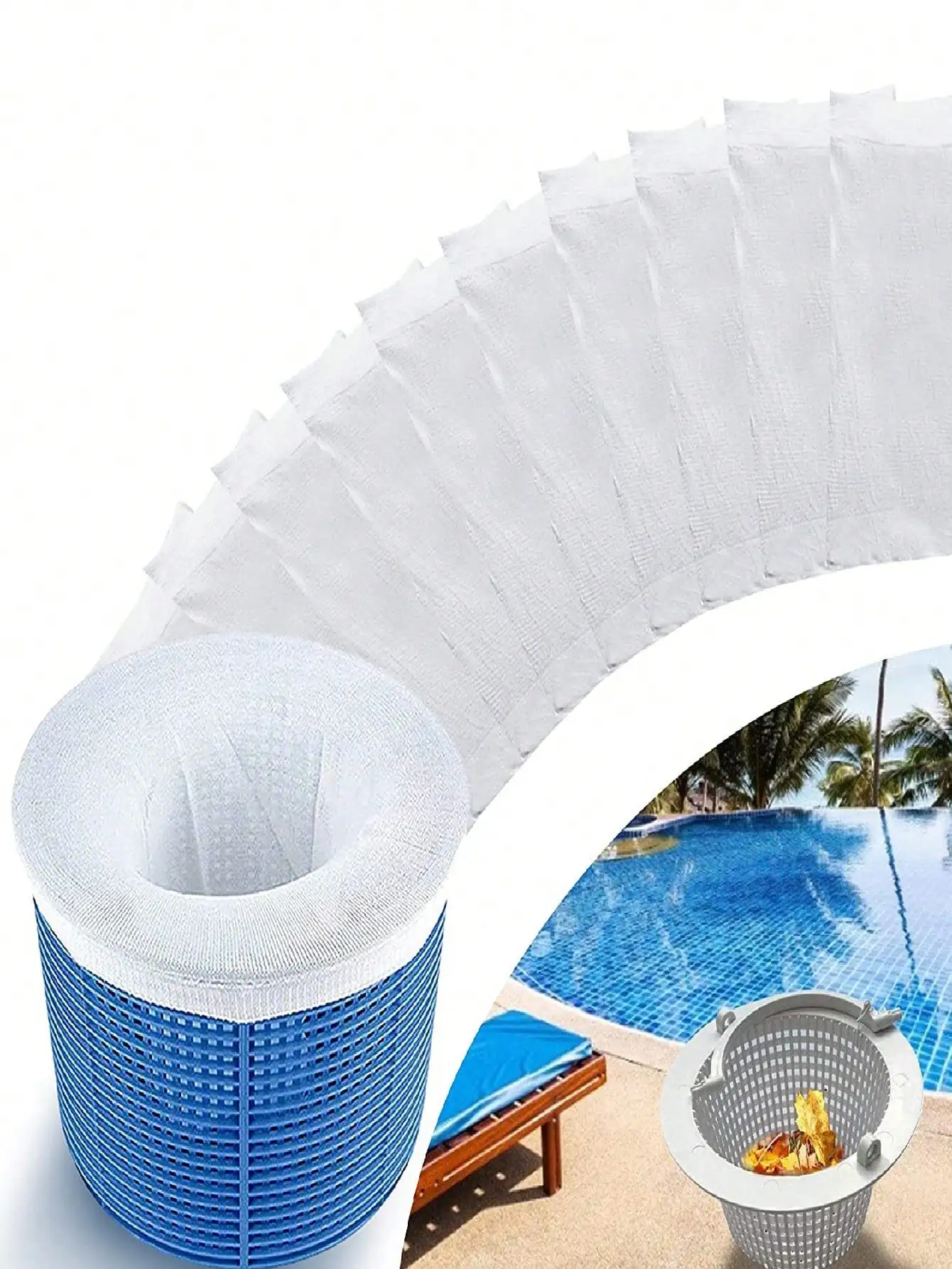 Pool Skimmer Filter Socks Cleans Debris Leaves For In-Ground Above Ground Swimming Pools