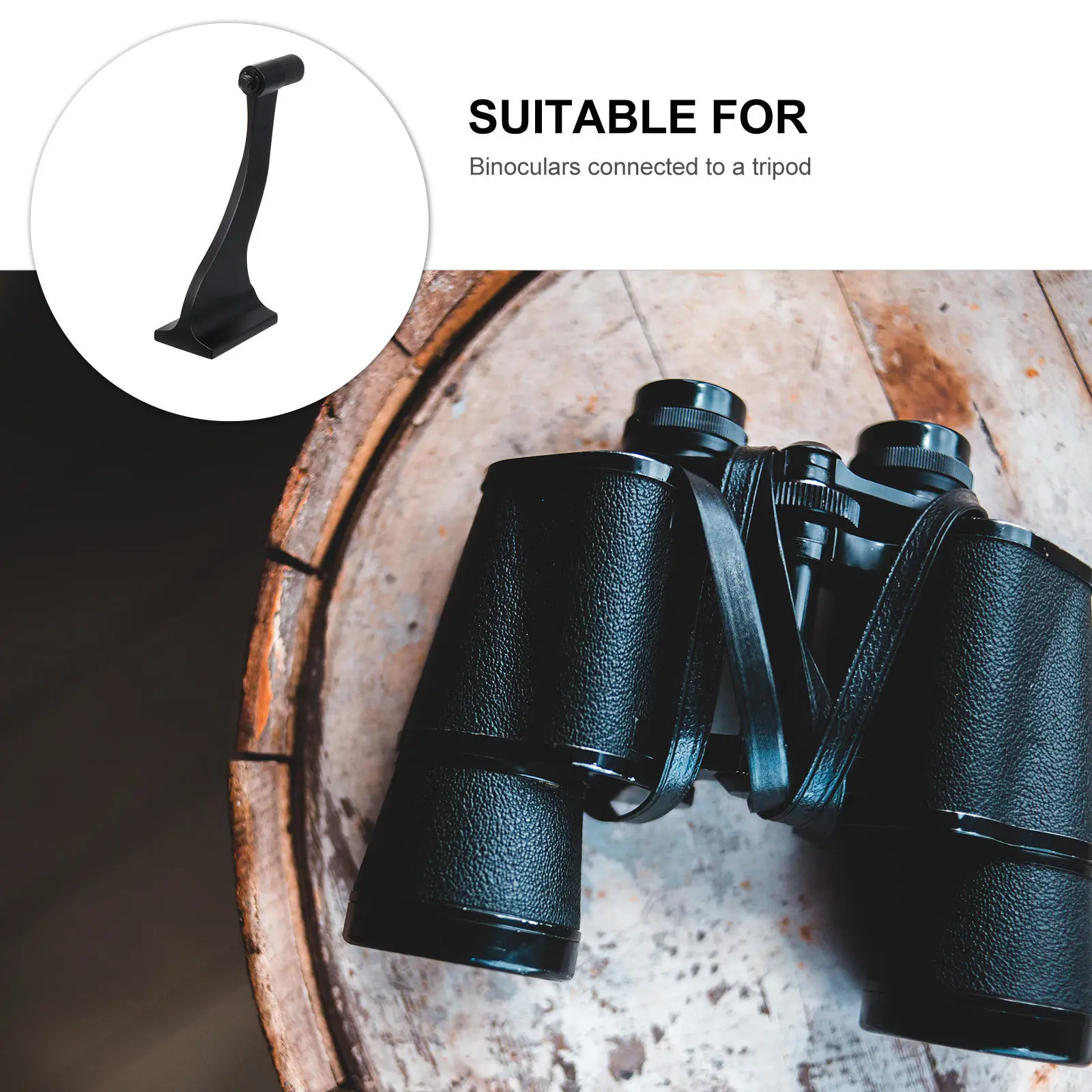 

1pc Universal Binocular Tripod Adapter 1/4 Inch Screw Hole Sturdy Durable Mount For Photography Equipment Compatibility