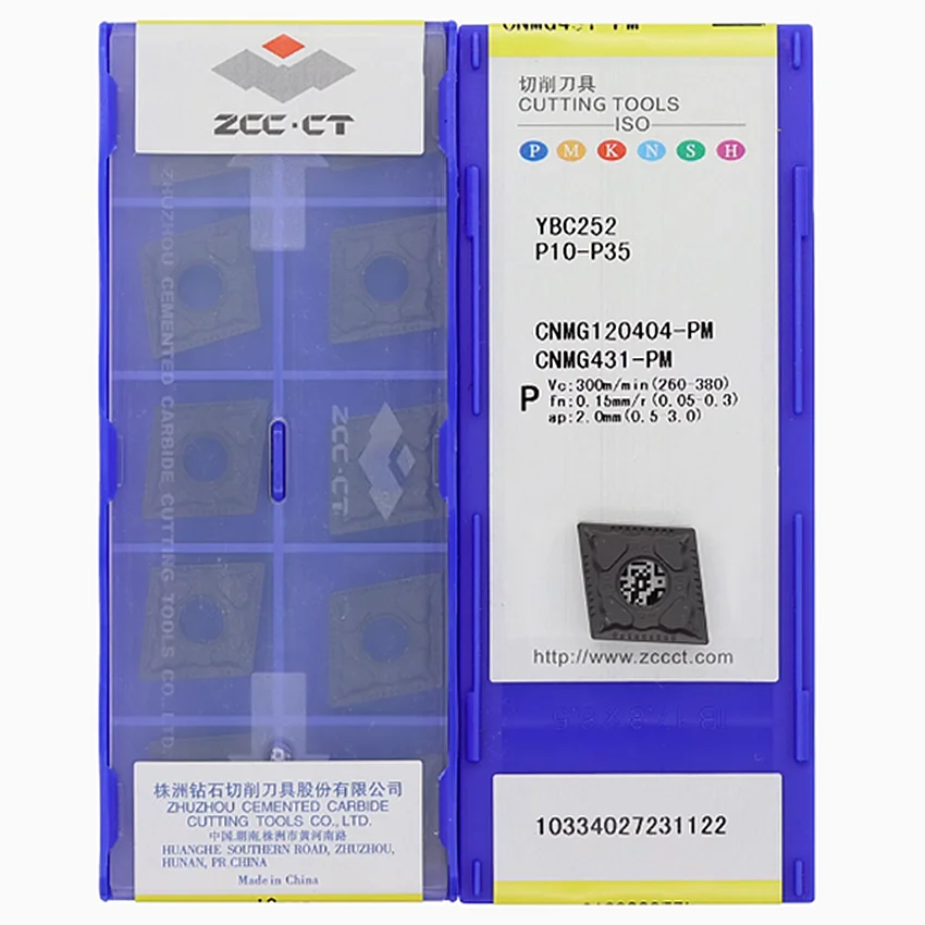 

CNMG120404-PM YBC252/CNMG120408-PM YBC252/CNMG120412-PM YBC252 ZCC.CT CNC carbide inserts Turning inserts For Steel 10pcs/box