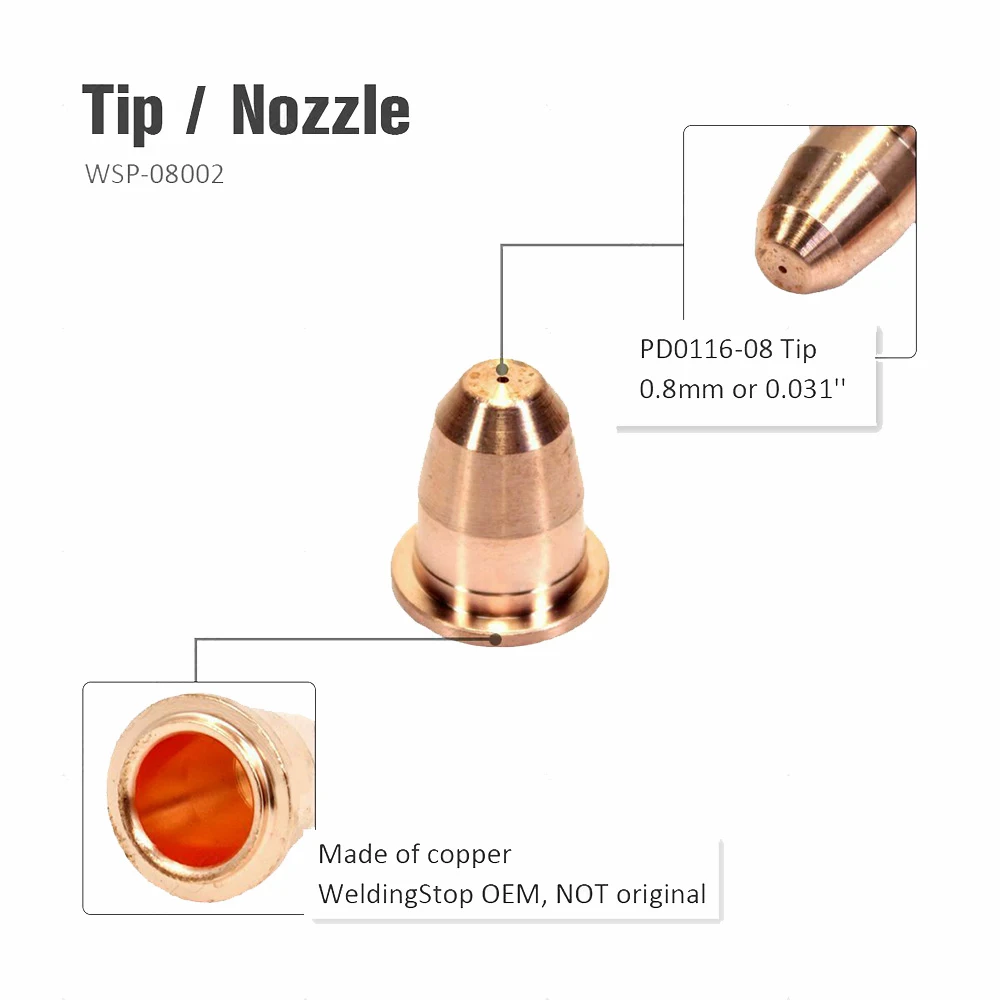 Plasma Torch Accessories 60pcs Electrode Tips for Trafimet S45 Fits Models PR0110 PD01168 Package of 30 Electrodes & Nozzles