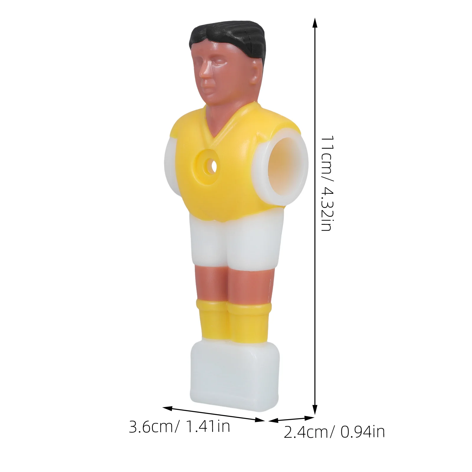 Figuras de acción de futbolín, piezas de repuesto para jugadores de fútbol de mesa de plástico duradero, accesorios para máquinas de futbolín estándar, 11 Uds.