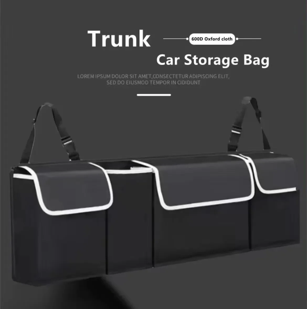 Car trunk storage bag foldable portable car trunk storage bag travel storage bag storage seat backrest bag car storage bag