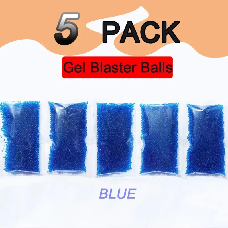 5 pacote 50000 pçs bolas de gel blaster munição contas de água para armas blaster m416 ak47 armas de brinquedo balas jogos ao ar livre