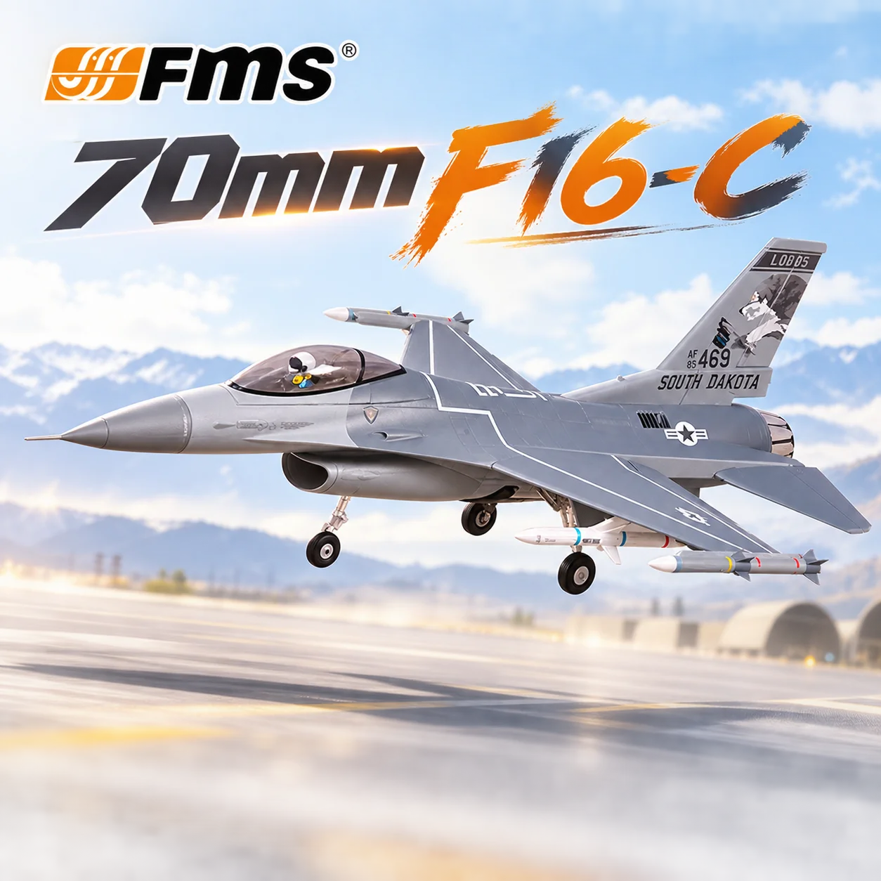 FMS New 70mm EDF F-16C Fighting Falcon Electric PNP RC Airplane Foam Fixed Wing Remote Control Aircraft Model Toy