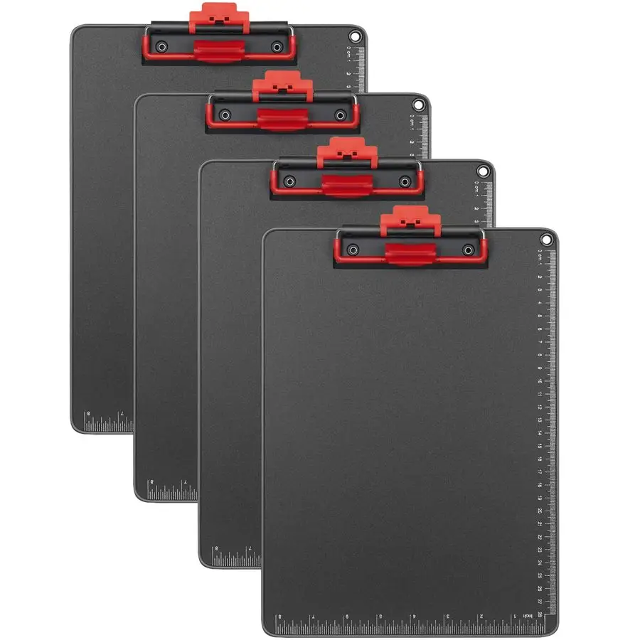 

Папка-планшет А4 (12,5x9 дюймов) с держателем для ручек, алюминиевая, с защитным зажимом, для классов, офисов, школ, врачей, тренеров. Улучшенная модель.