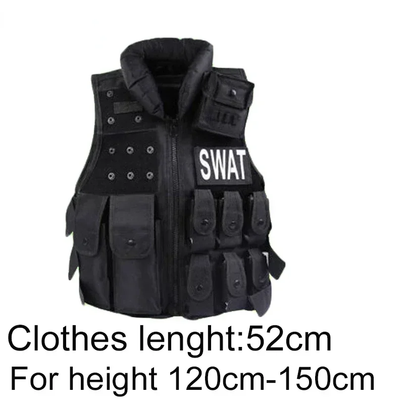 Disfraz de Halloween 2026 para Niños, Chaleco Táctico Militar, Equipo de Combate, Uniforme de Niño y Niña, Policía SWAT