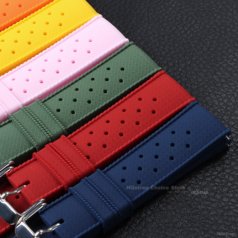 Tropic Rubber Watchband Fast Release Premium Soft Comfortable 18mm 20mm 22mm Universal Rubber Watch Strap for Oris for Seiko