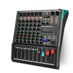 Professional USB Console Mixer Built-in 99 Reverb Effect 6 Channel Digital Professional Audio Mixer