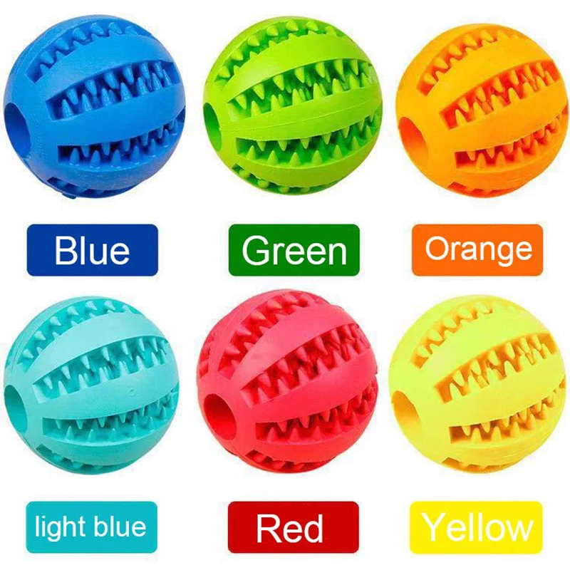 Dog Toy Rubber Ball Bite Resistant Molar Leakage Corgi Training Dog Ball Pet Educational Toy Bite Not Damage Watermelon Ball