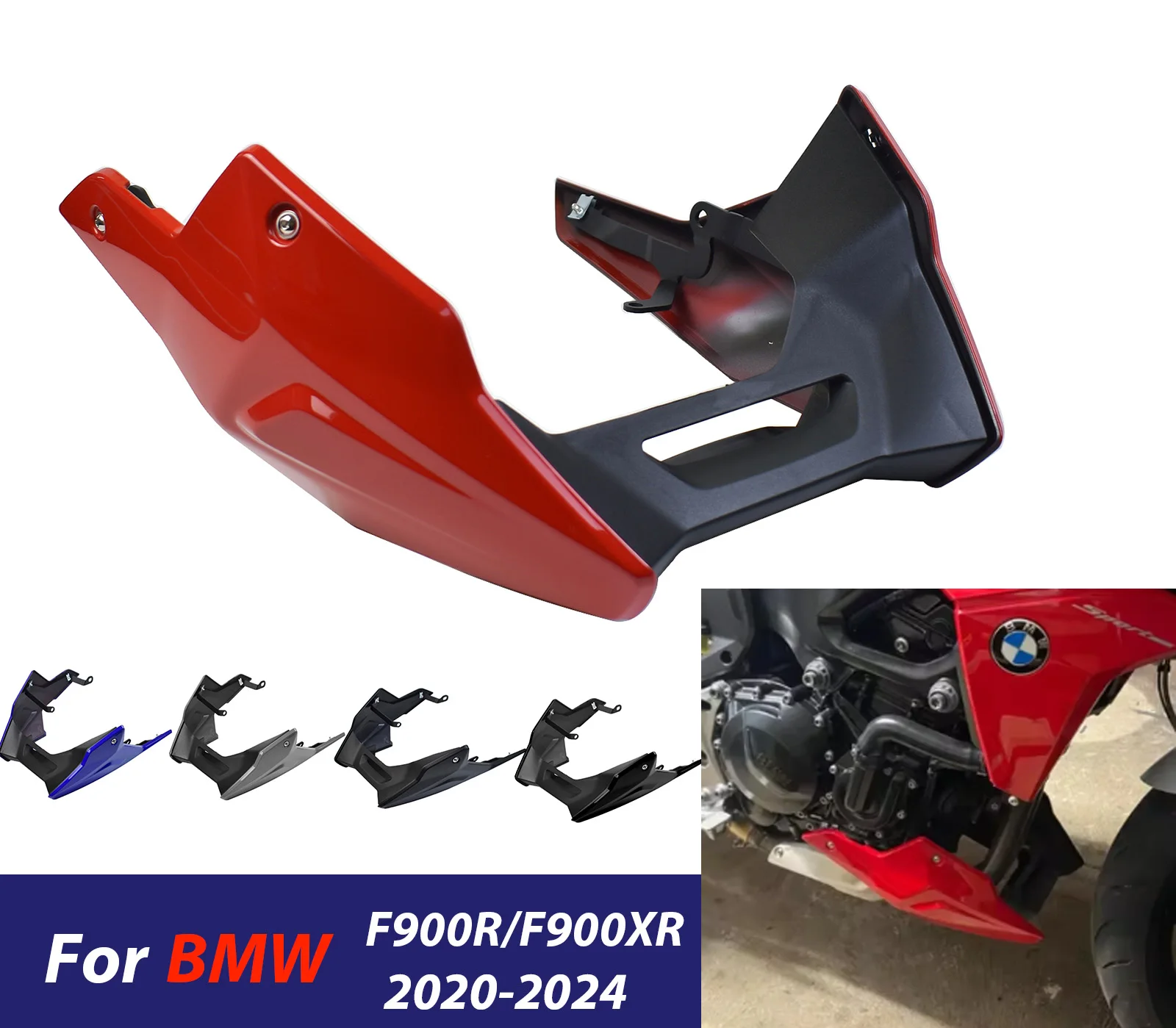 

F900R F900XR поддон для живота, нижний спойлер шасси двигателя, боковой обтекатель для BMW F 900R 900XR 2020-2024, аксессуары для мотоциклов