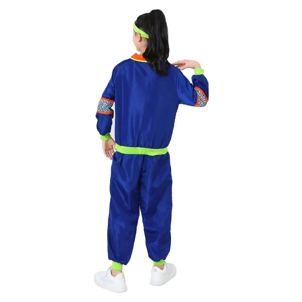 Kinderen Meisje Retro Disco Cosplay Kinderen Podium Sportkleding Jas Jas Broek Hoofdband Outfits Halloween Carnaval Feestpak