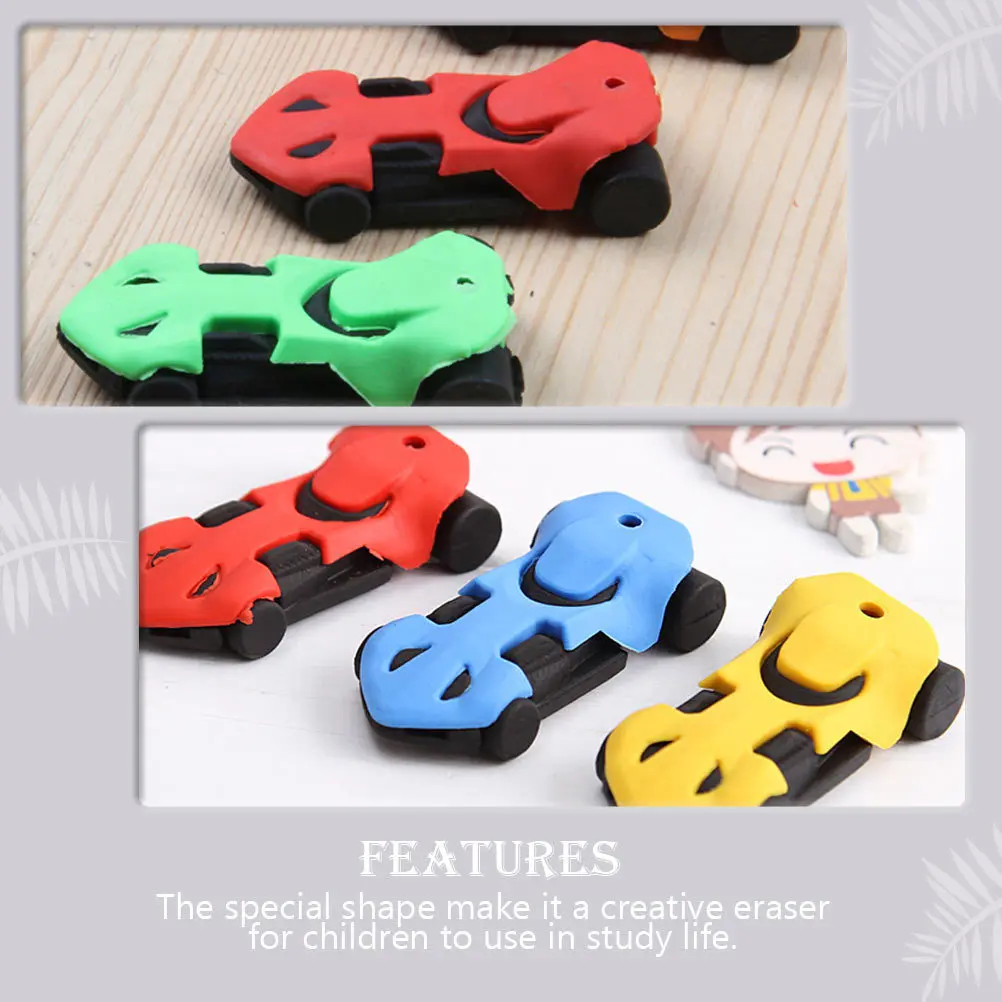 

18Pcs Racing Car Erasers Creative Eraser Detachable Stationery Gift Bag Stuffers Pencil Erasers for