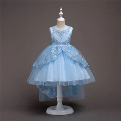 Four Seasons Princess Dress for Girls Fashion Kids Flower Girl Dresses Polyester Sleeveless Children Clothing Girls Dresses