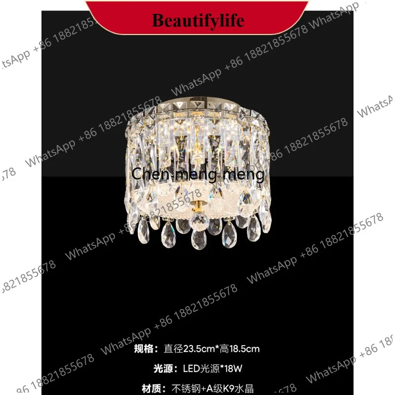 

CC178 French light luxury crystal entrance ceiling lamp modern simple lamp corridor lamp