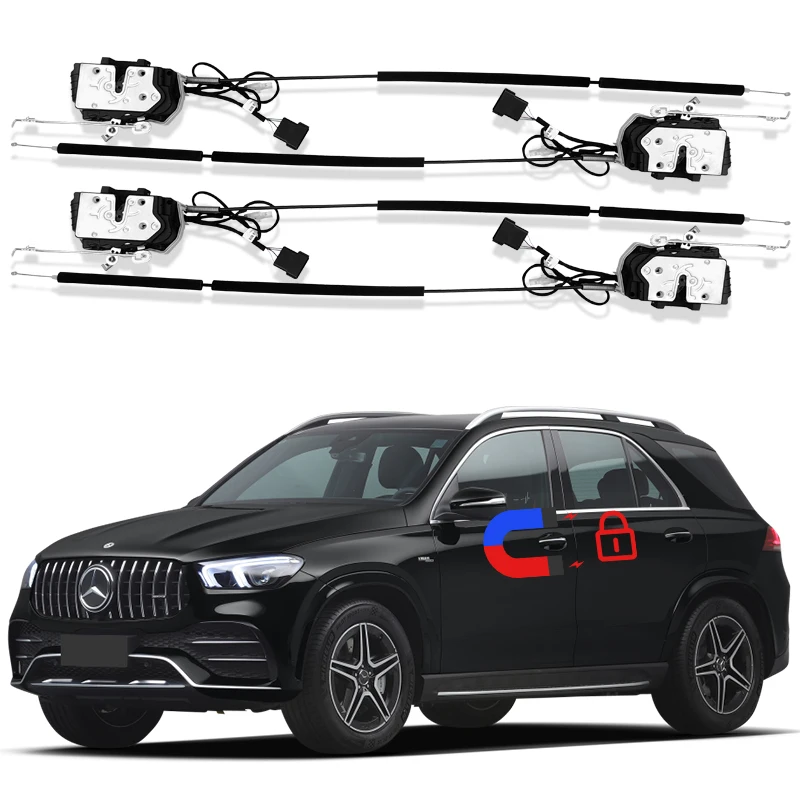 Image of Für Mercedes Benz GLE AMG C292 2016+ Soft-Close Original mechanisches Türschloss, modifiziertes elektrisches Saugschloss, elektrische Türzuziehhilfe