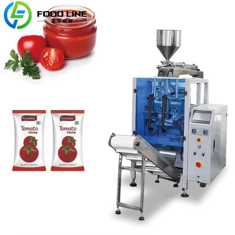 Automatic Vertical Filling Bag Tomato Sauce Packaging Pouch Ketchup Liquid Seasoning Ketchup Bean Sauce Packing Machine