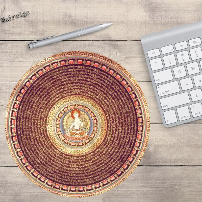 Mairuige Mouse Pad With Mandala Pattern Circular Pc Setup Accessories Mousepad With Rubber 20cm by Mouse Pads Office Rug