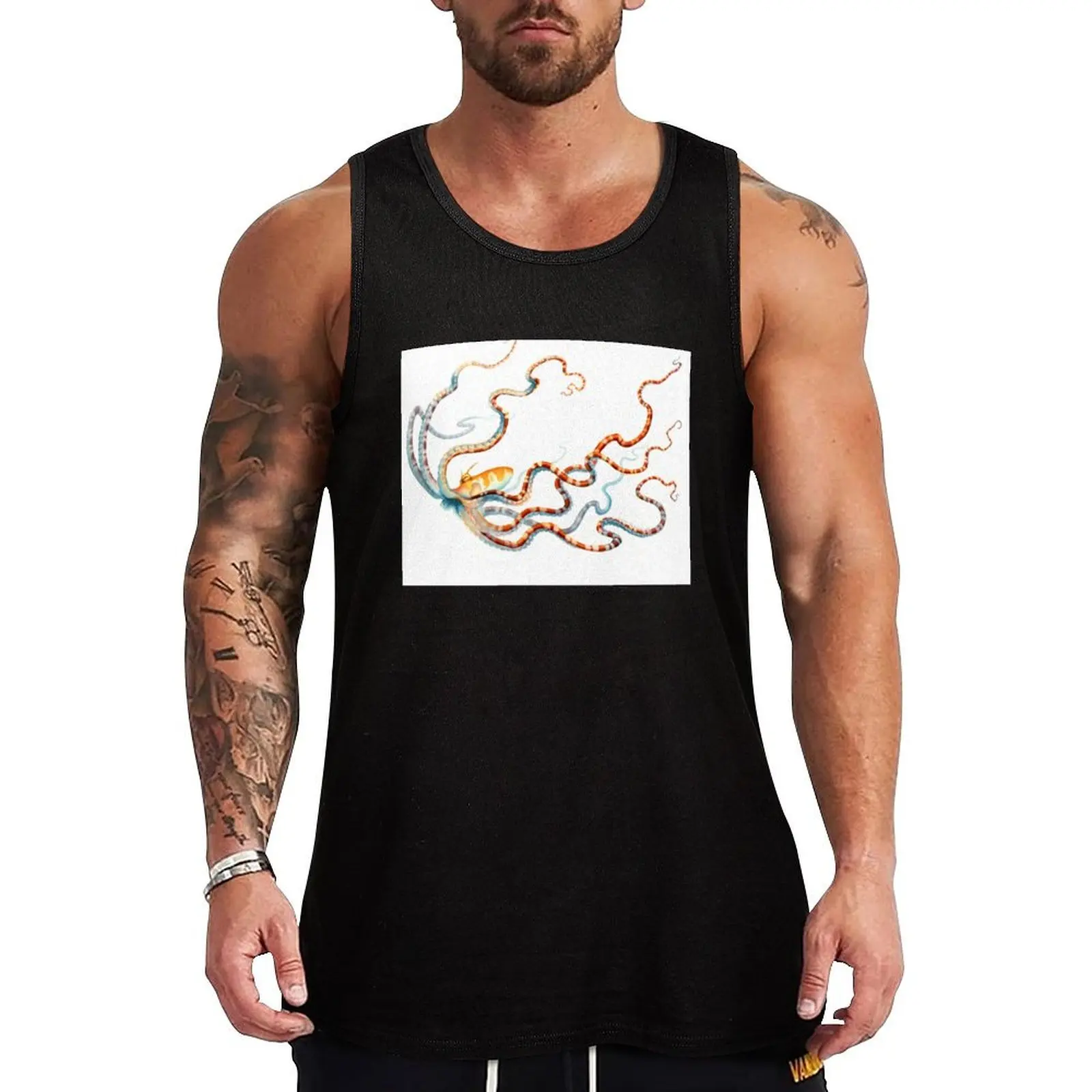 

Mimic Octopus Tank Top sports vest Men's summer clothes 2025 gym clothes for man