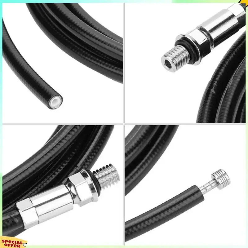 

TURE 8Pcs 2M Bicycle Hydraulic Disc Brake Hose Set Oil Tube Olive Connector Insert Bike Shift Cable Housing For Avid E5 E9 Er