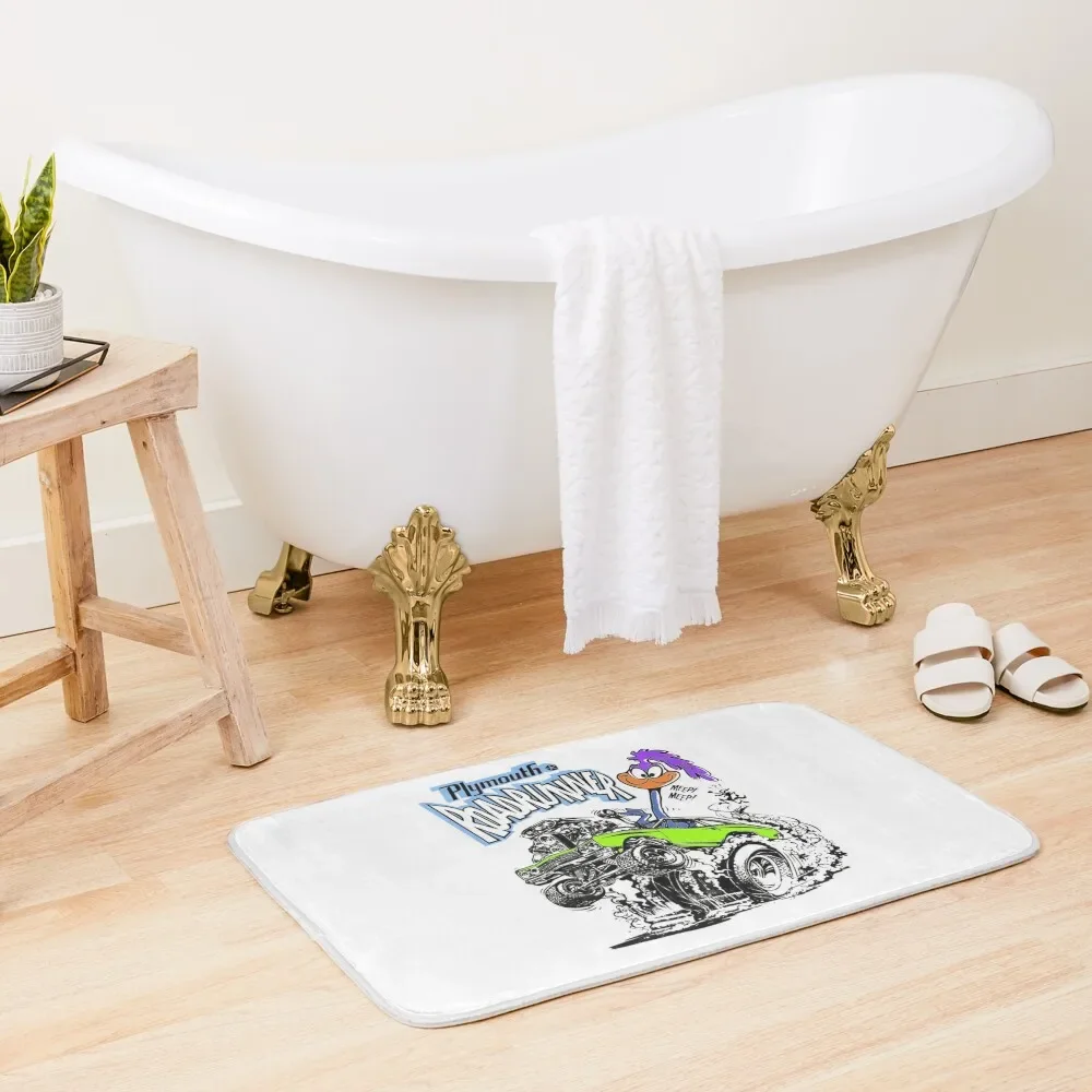 Odd Rods Plymouth Roadrunner - Lime Green Bath Mat Carpet For Home Entrance Anti-Slip Shower Mat