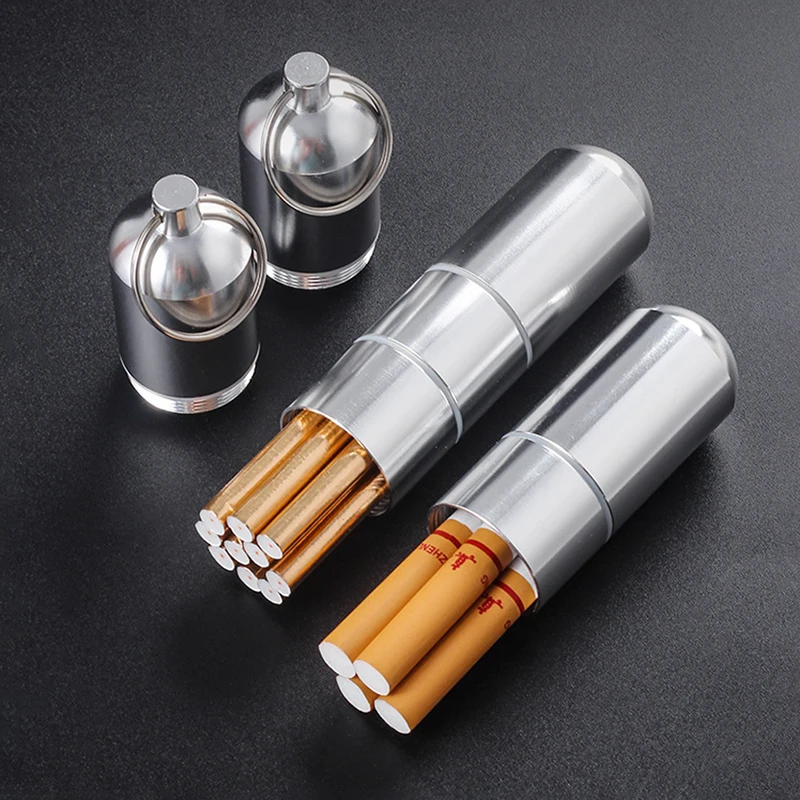 

Aluminum Alloy Cigarette Storage Tube Waterproof Seal Tank Pipe Cigarette Case Outdoor Travel Smoking Accessories