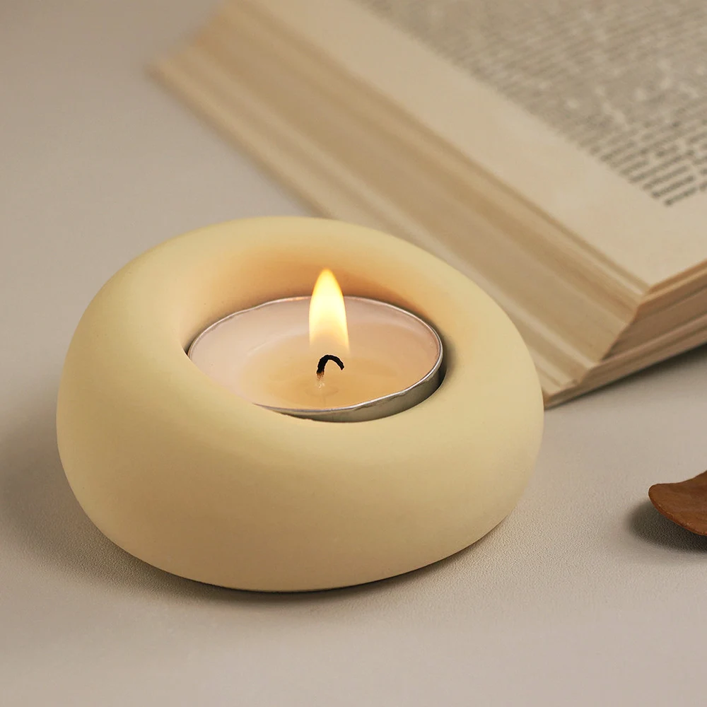 Irregular Bubble Candlestick Silicone Mold DIY Round Tealight Candle Holder Craft Making Plaster Resin Casting Molds Home Decor