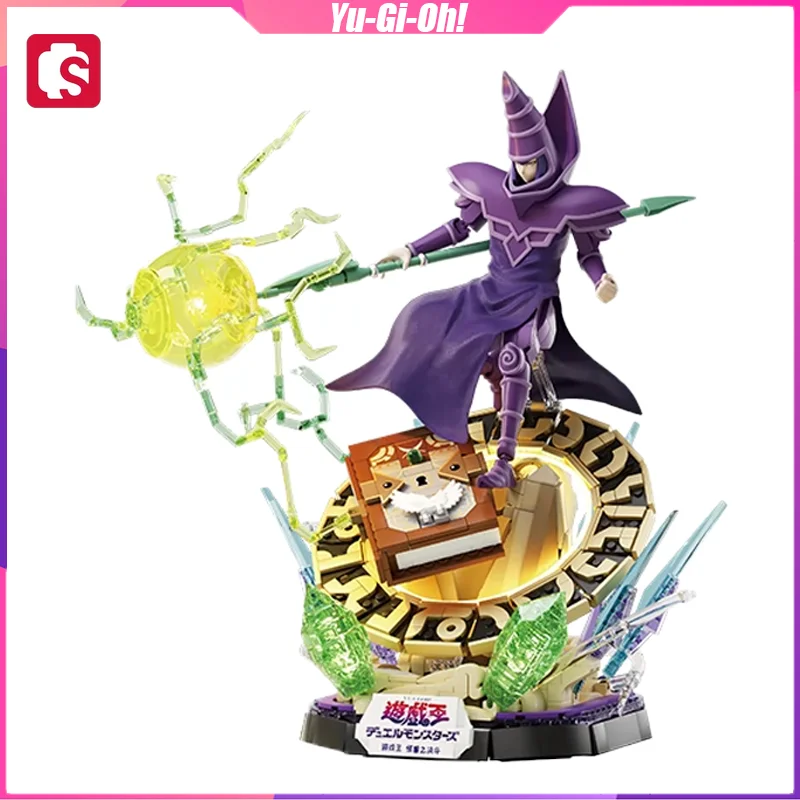 Yu-Gi-Oh Building Blocks Dark Magician Desktop Decoration Puzzle Assembling Model Toys Birthday Gifts for Boys and Girls