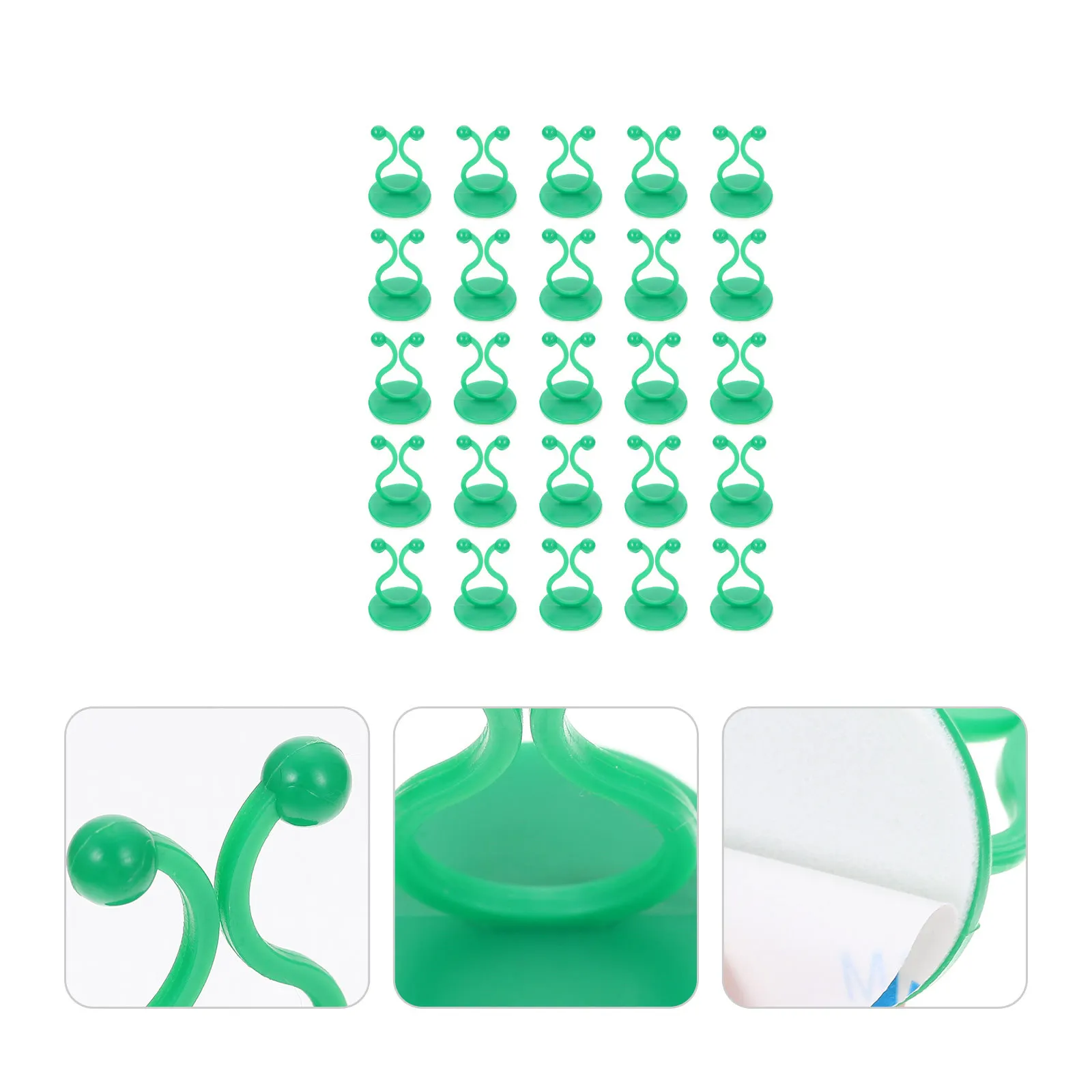

50Pcs Self-Adhesive Plant Clip ABS Durable Wall Vines Fixing Holder Garden Climbing Organizer Wire Cable Fixing Tool