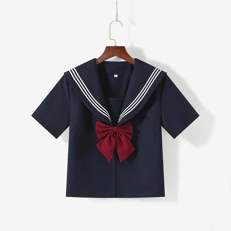 Japanese School Uniform Girls Fashion Versatile College Style Fresh Sweet Jk Suit Basic Sailor Suit Female Long-sleeved Suit New
