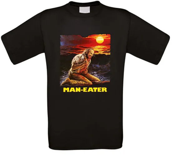 Man-Eater Orrore Culto Movie T-Shirt   High Quality 100%Cotton Short Sleeve