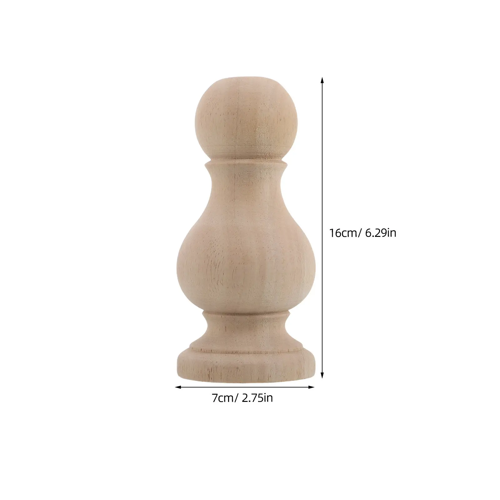 Hardwood Unfinished Wooden Ball Finials for Bed Posts Stairs Furniture Decor DIY Painting Staining Rustic Wood Finial Topper