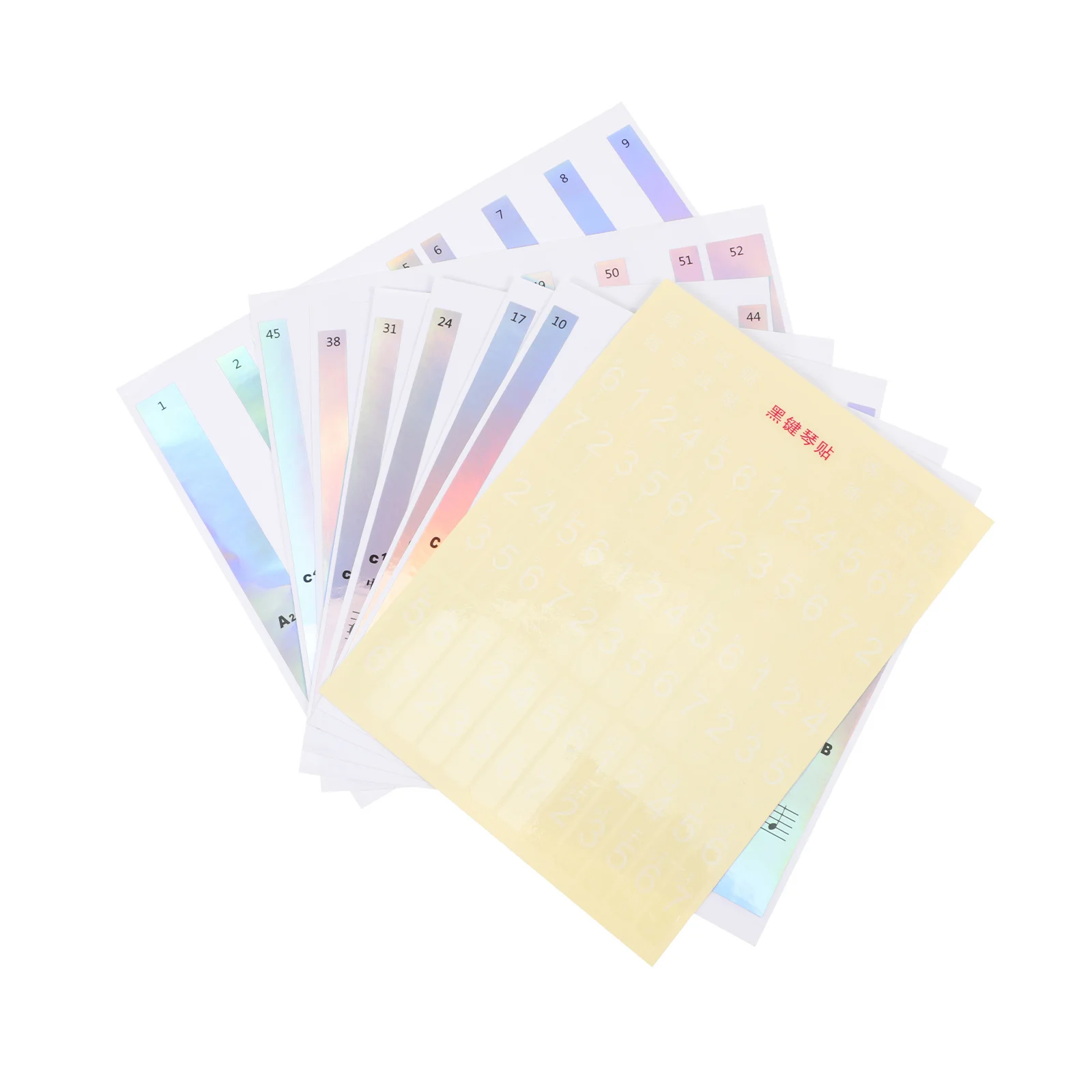 

2Pcs Piano Keyboard Label Stickers Easy to Use Beginner Decals Introductory Piano Learning Tool Supplies Keyboards Sticker