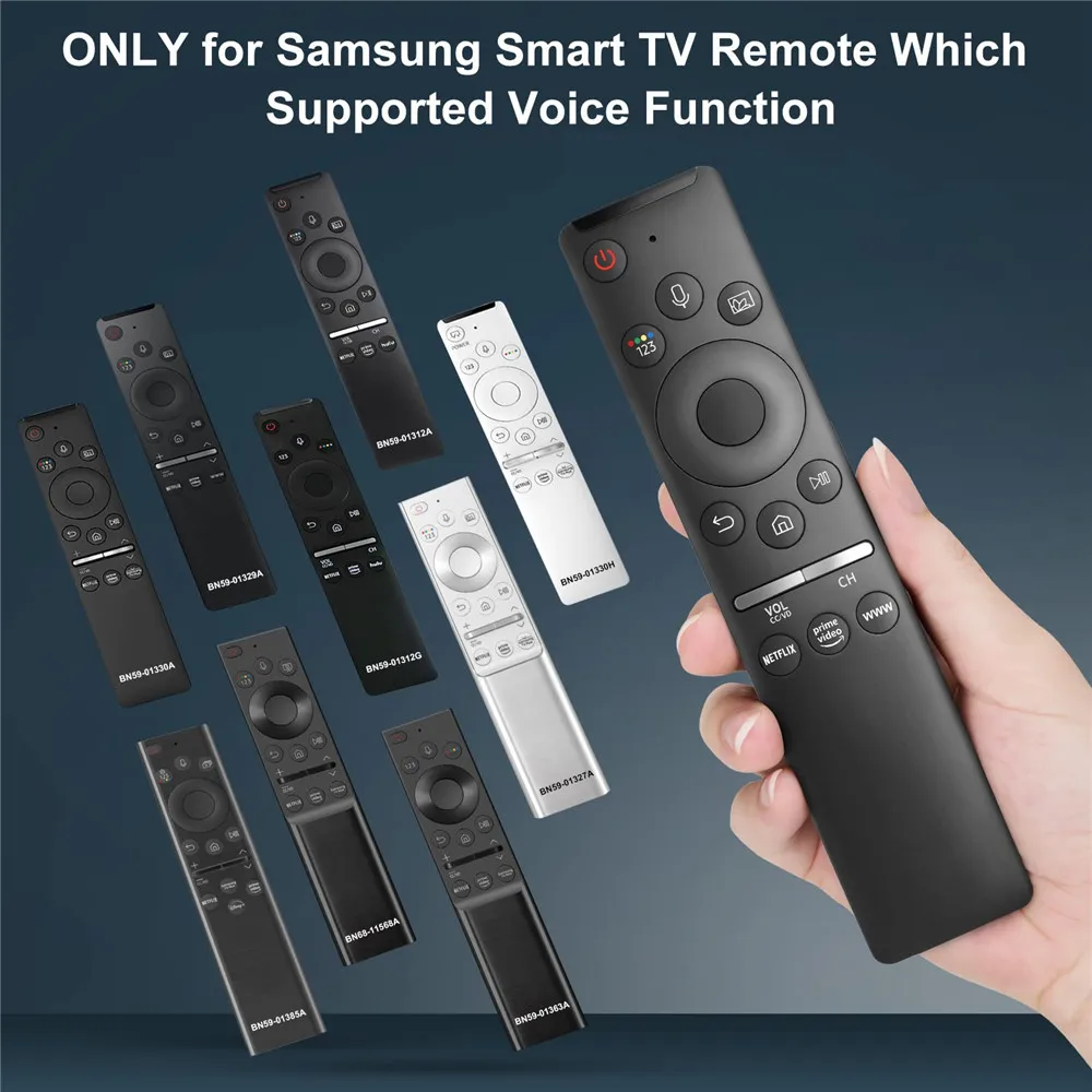 Zllmhy controle remoto de voz compatível com samsung smart tv qled uhd 4k 8k q60 q70 q80 q90 8 série 9 série tu8000 au8000